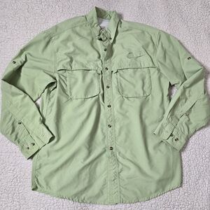 L.L. Bean Long Sleeve Fishing Button Down Shirt Men's Size M